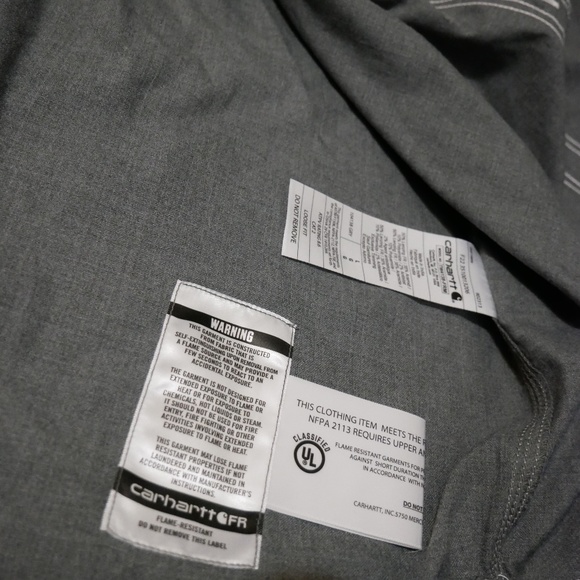 BNWT FLAME-RESISTANT CARHARTT LOOSE FIT LONG-SLEEVE BUTTON-FRONT SHIRT SIZE L - Picture 9 of 13